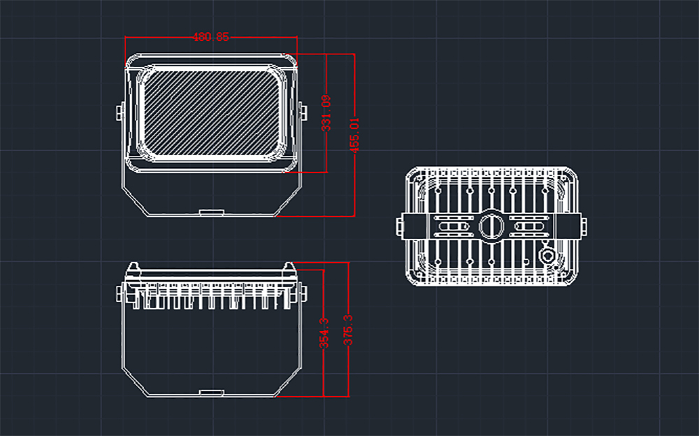 Floodlight 30W Dimension 이미지